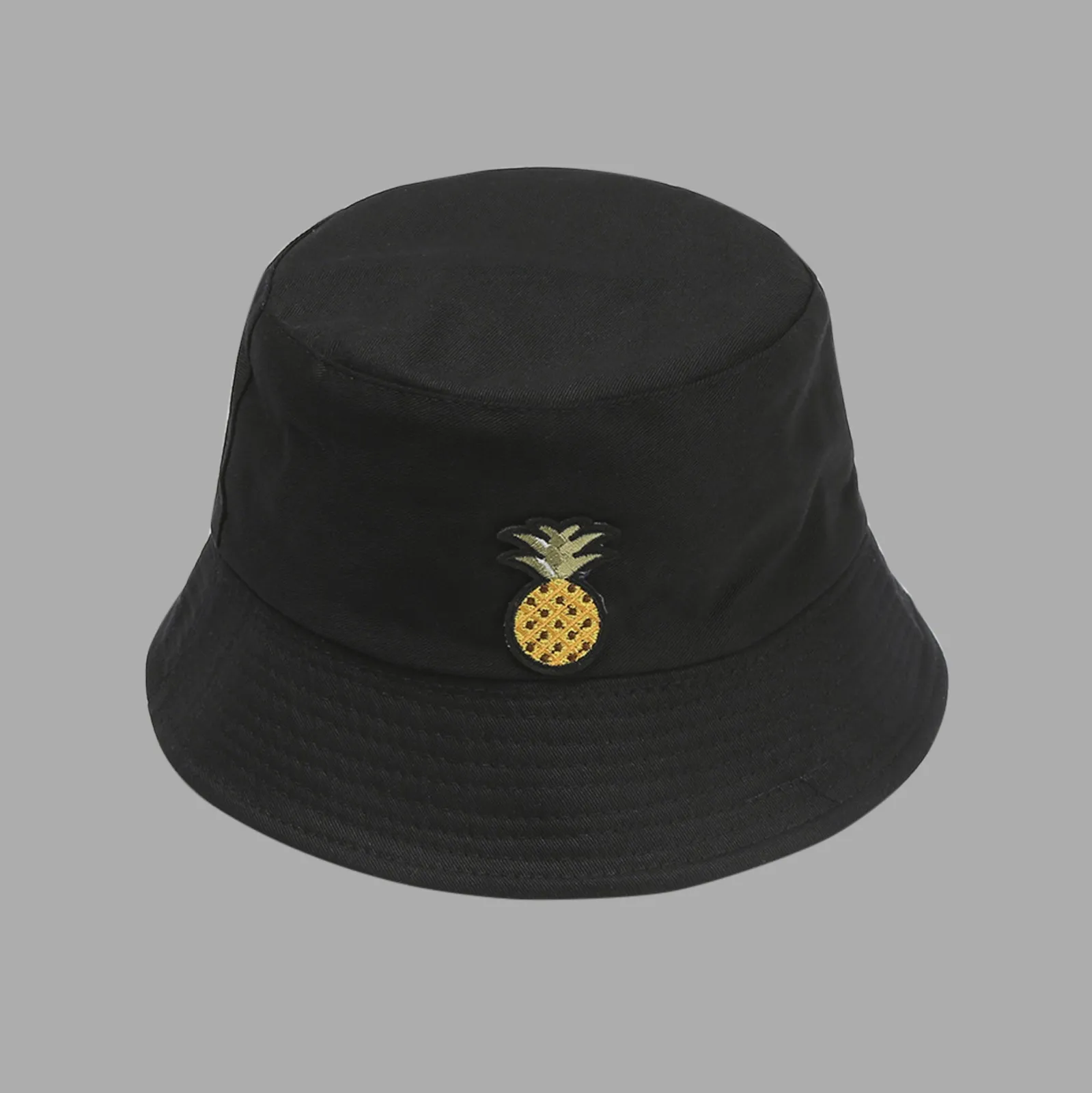 

Панама с вышивкой в виде ананаса унисекс, модная уличная шапка от солнца для мужчин и женщин, летняя одежда, 2021