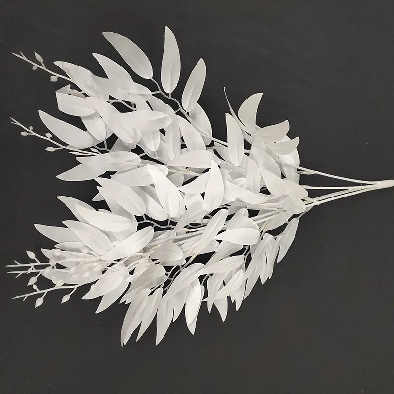 

1pcs Simulation Leaf Wedding Wedding Road Layout Simulation Plant Silk Screen Printing Cloth Bundle Willow Leaves
