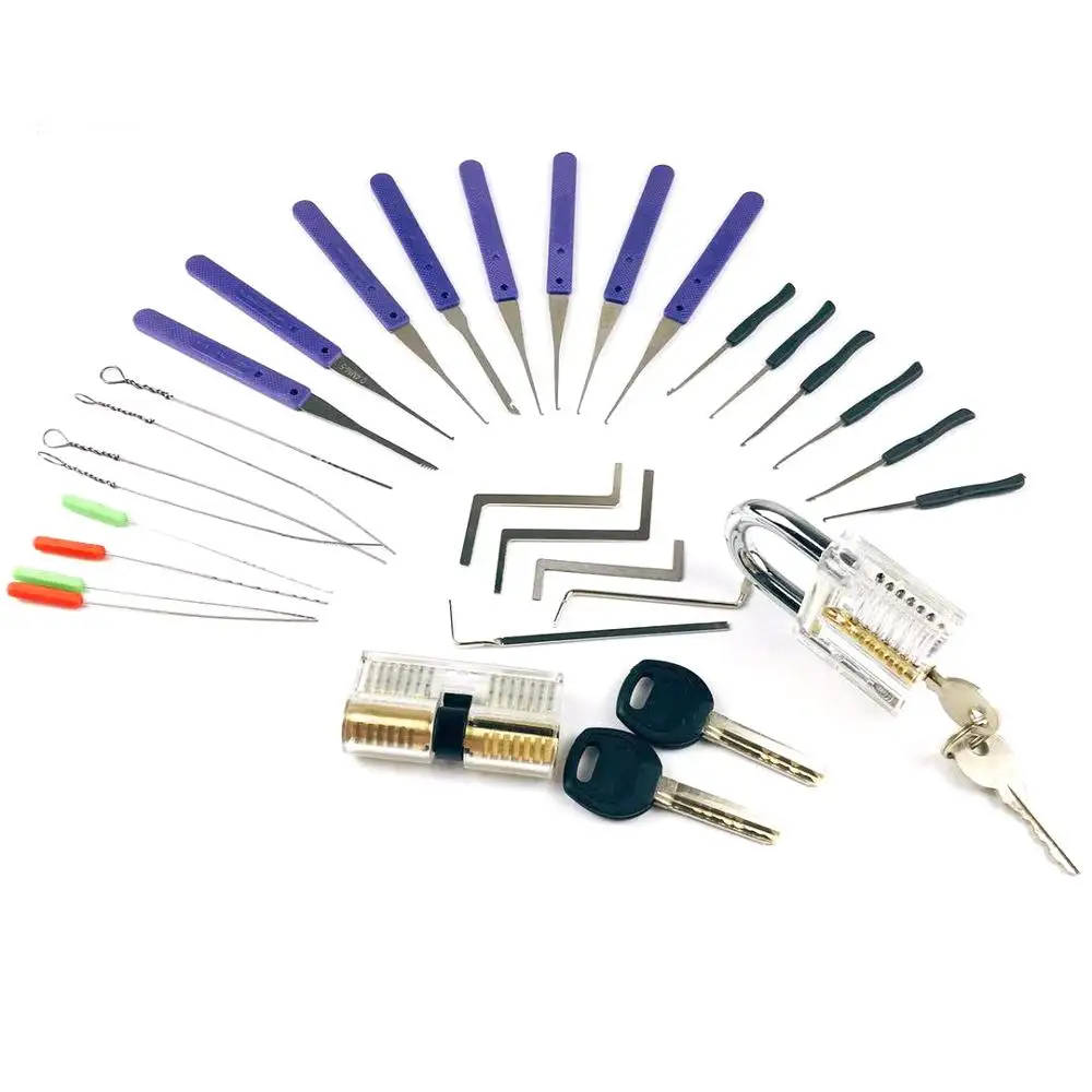 Набор отмычек для тренировок по блокировке прозрачные замки 2 шт. Инструменты