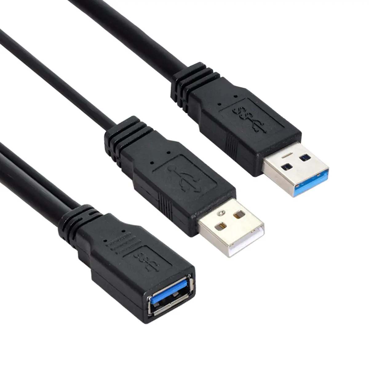 Chenyang-кабель CY Черный USB 3 0 Женский двойной мужские удлиненные Мощность данных Y