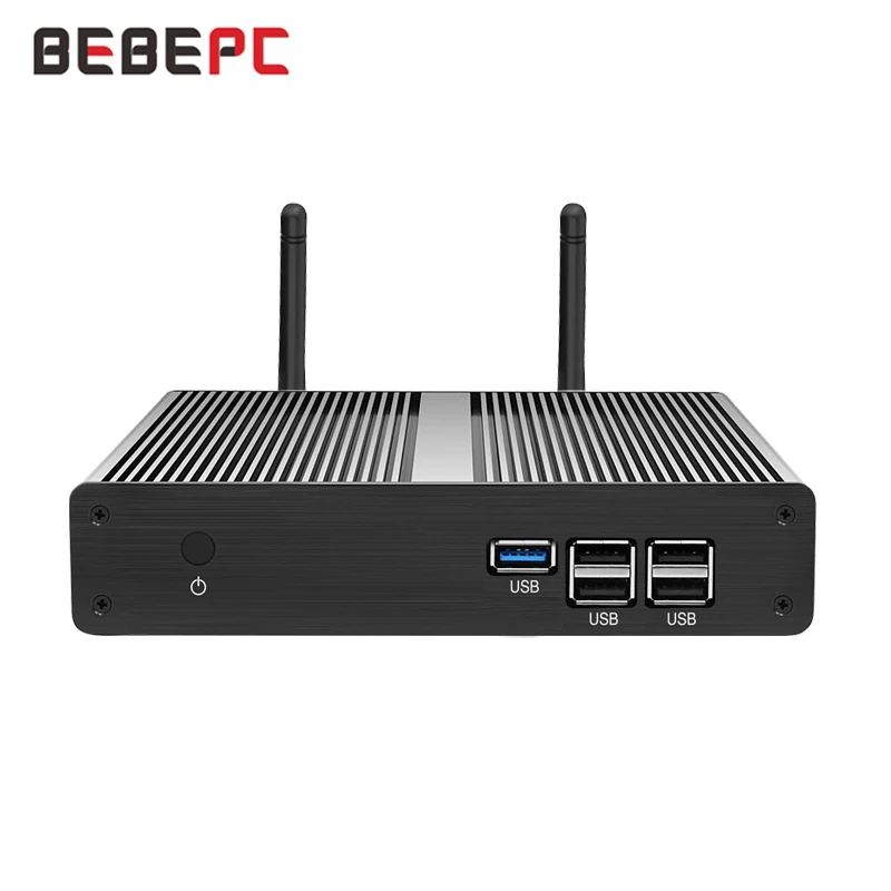 BEBEPC микро ПК компьютер безвентиляторный мини Celeron J1900 N2930 четырехъядерный Windows 7/8/10