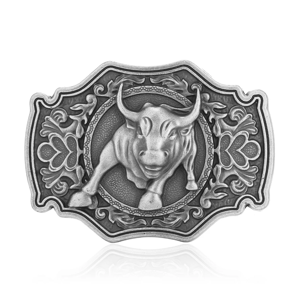 

KDG Western cowboy zinc alloy animal bull head men's belt buckle leather belt men's belt fashion all-match