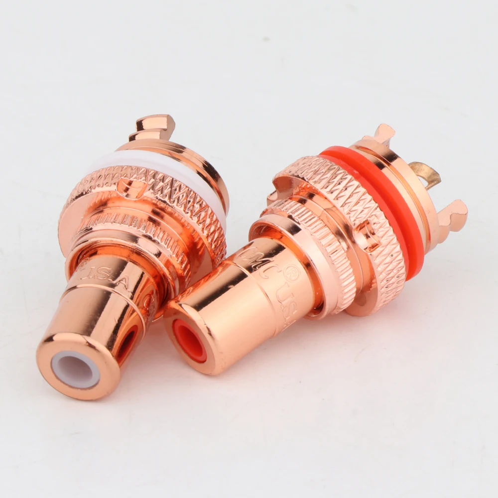 8 шт RS3016 высокого качества красный Медь Позолоченный разъем RCA аудио rca терминалы