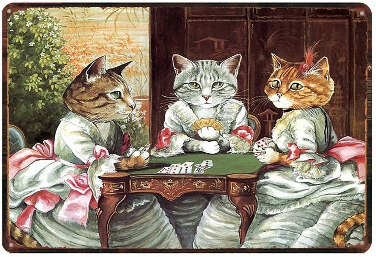 

Metal Tin Sign, Cat Kitty Biscuits We Knead Em You Need Em Vintage Kitty Retro Style,