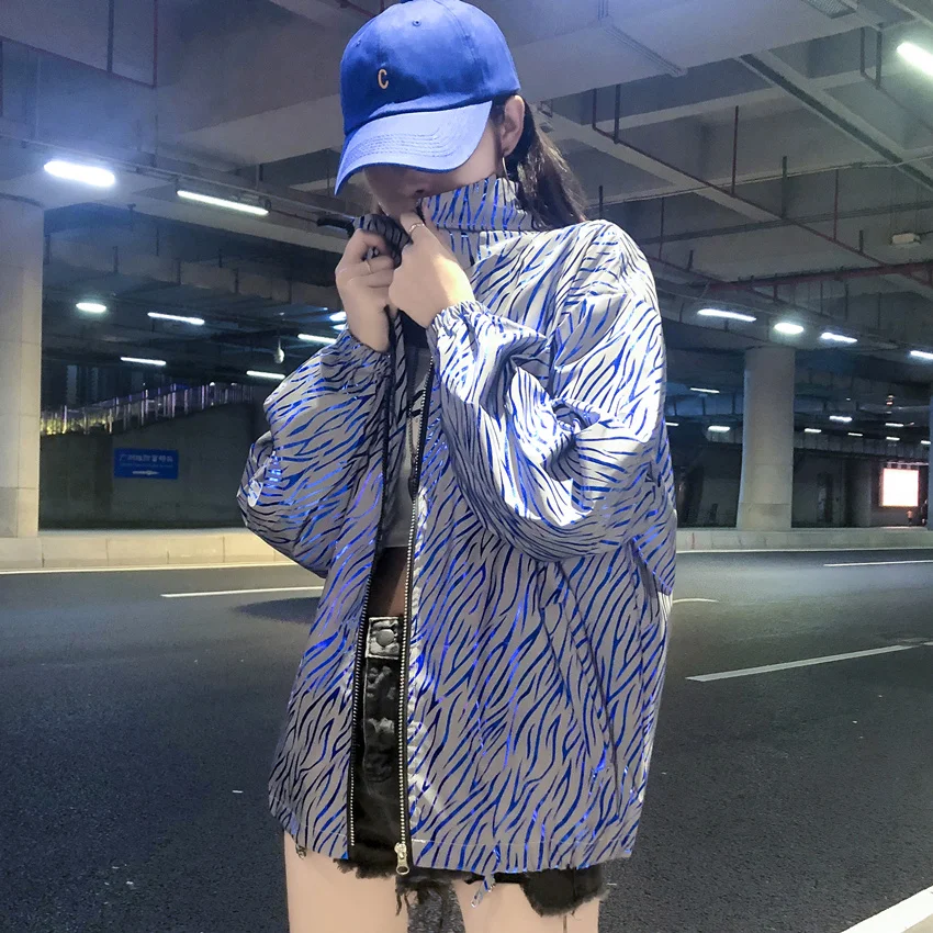 2019 женская осенняя и зимняя куртка с длинными рукавами блестками на молнии в