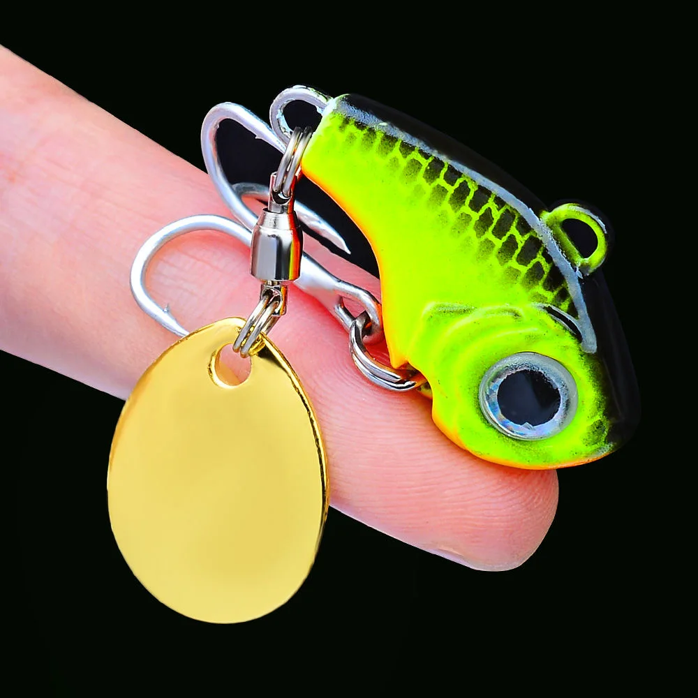 

New Arrival 1PCS 7g/10g/14g/20g Metal VIB Fishing Lure Spinner Sinking Rotating Spoon Pin Crankbait Sequins Baits Fishing Tackle