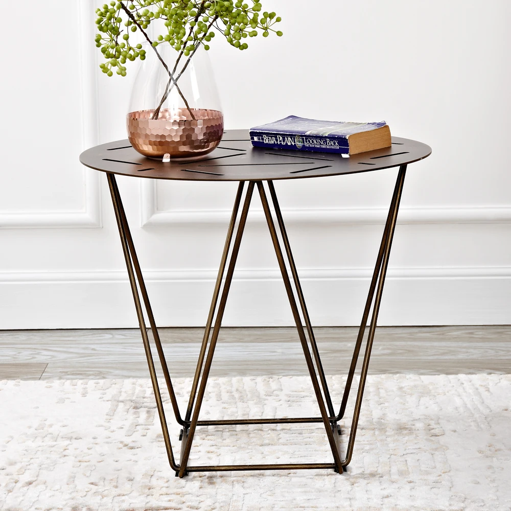 Старинный металлический комбинированный чайный столик Lok боковой стол в