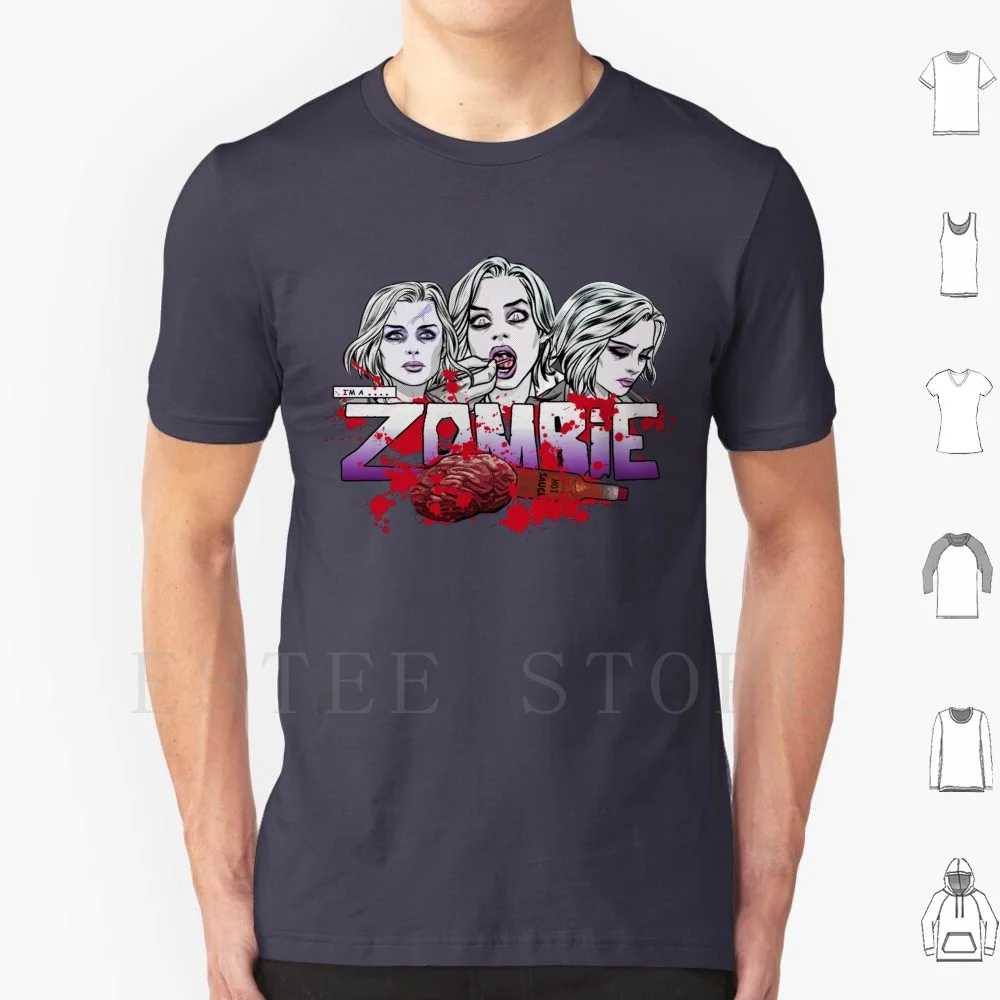 Фото Футболка I'm A Zombie-Variant, мужская хлопковая футболка 6xl Izombie Zombie Girl Zombie TV Show, культовый фильм ужасов №1