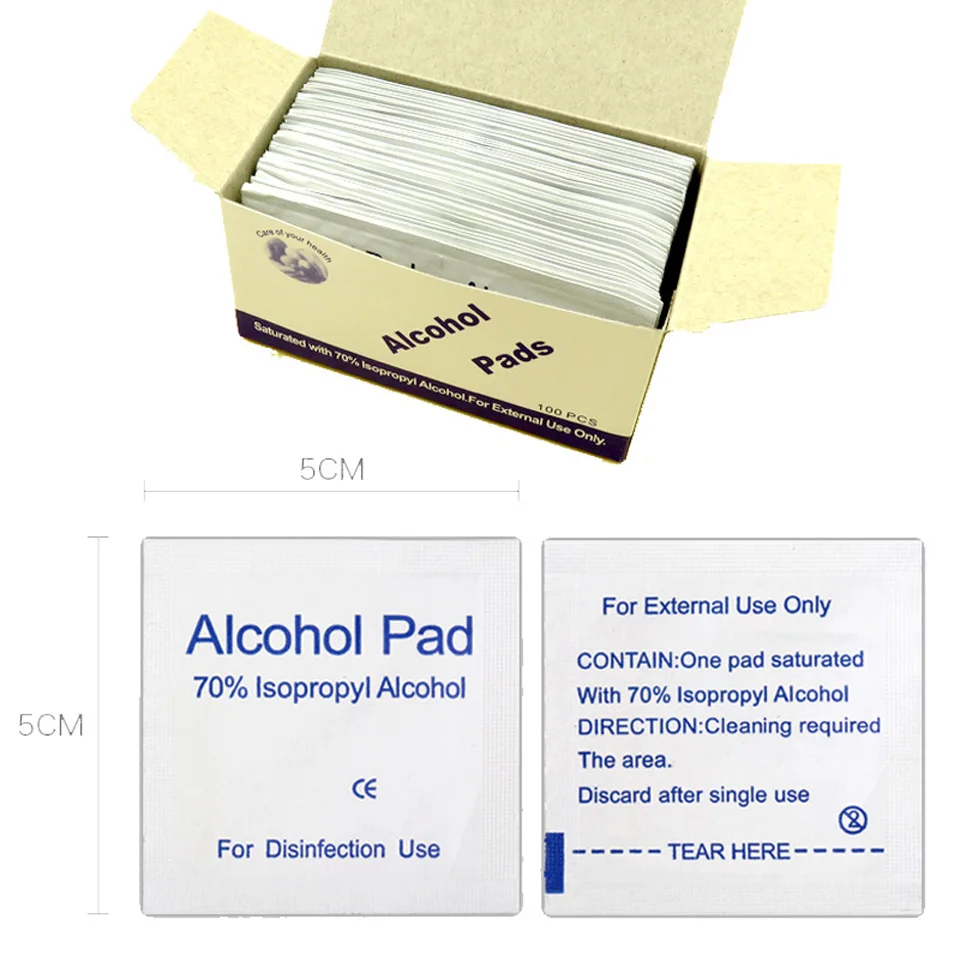 1 шт. в упаковке 100 шт./упак. Портативный спиртовые тампоны колодки салфетки