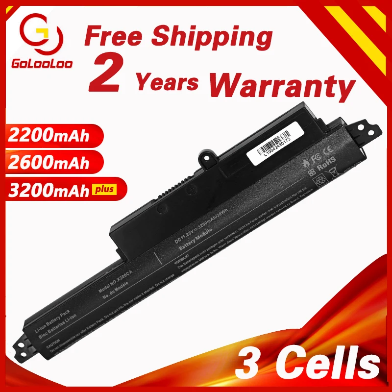 

Golooloo A31N1302 Laptop Battery For ASUS VivoBook X200CA X200MA X200M X200LA F200CA X200CA R200CA 11.6" A31LMH2 A31LM9H