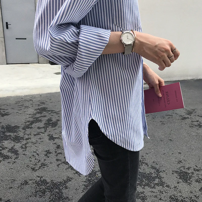 Женская рубашка в Вертикальную Полоску с длинным рукавом |