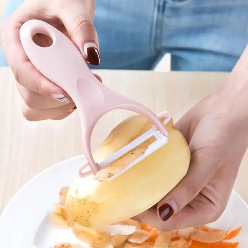 

Stainless Steel Potato Non-slip Grater Kitchen Gadgets Sharp Rustproof Portable Hand Cutter Ceramic Peeler Fruit Vegetable Tool