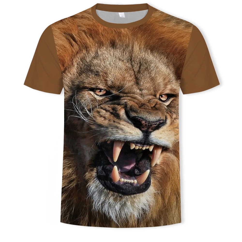 

Summer hot-selling men's t-shirt 3d printing forest king graphic t-shirt tiger outdoor leisure all-match short-sleeved 100-6XL