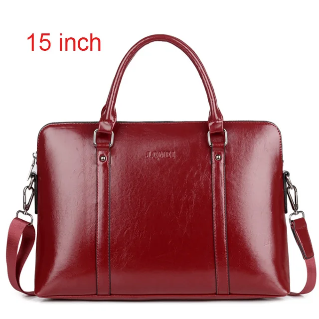 red 15 inch Женская сумка для ноутбука 14 15,6 дюймов, деловой портфель s из искусственной кожи, женский портфель, женская сумка для ноутбука, переносная офисная сумка - Цвет: red 15 inch