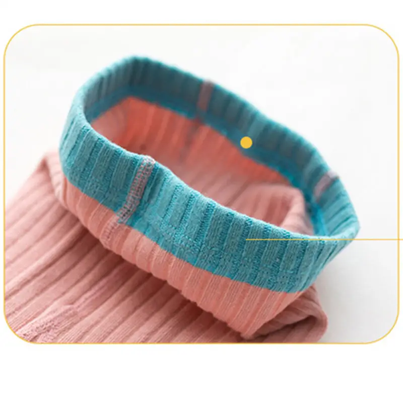 Autumn and winter new double needle children's pantyhose color matching knit girls Korean students dance tight