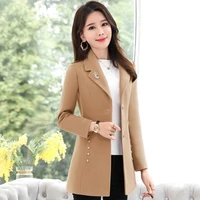 woolen coat female 2021 spring and autumn new korean style temperament age reduction slim fashion show thin woolen coat trend