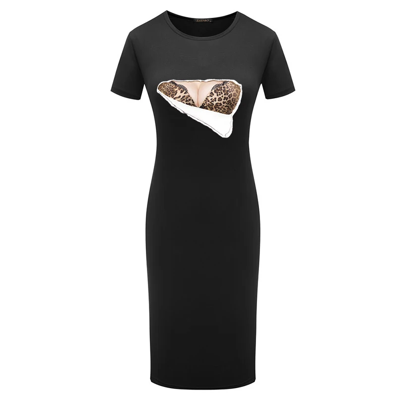 

Bodycon Office Dress For Women Sheath Tunic Pencil O-neck Kobieta Sukienka Short Sleeves Party Dress Slim Woman Clothes
