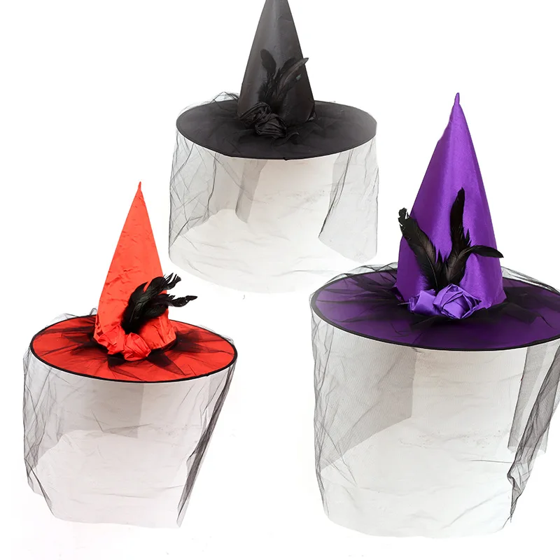 Новинка 2019 реквизит в виде шара на Хэллоуин марлевая шапка волшебника с пряжкой