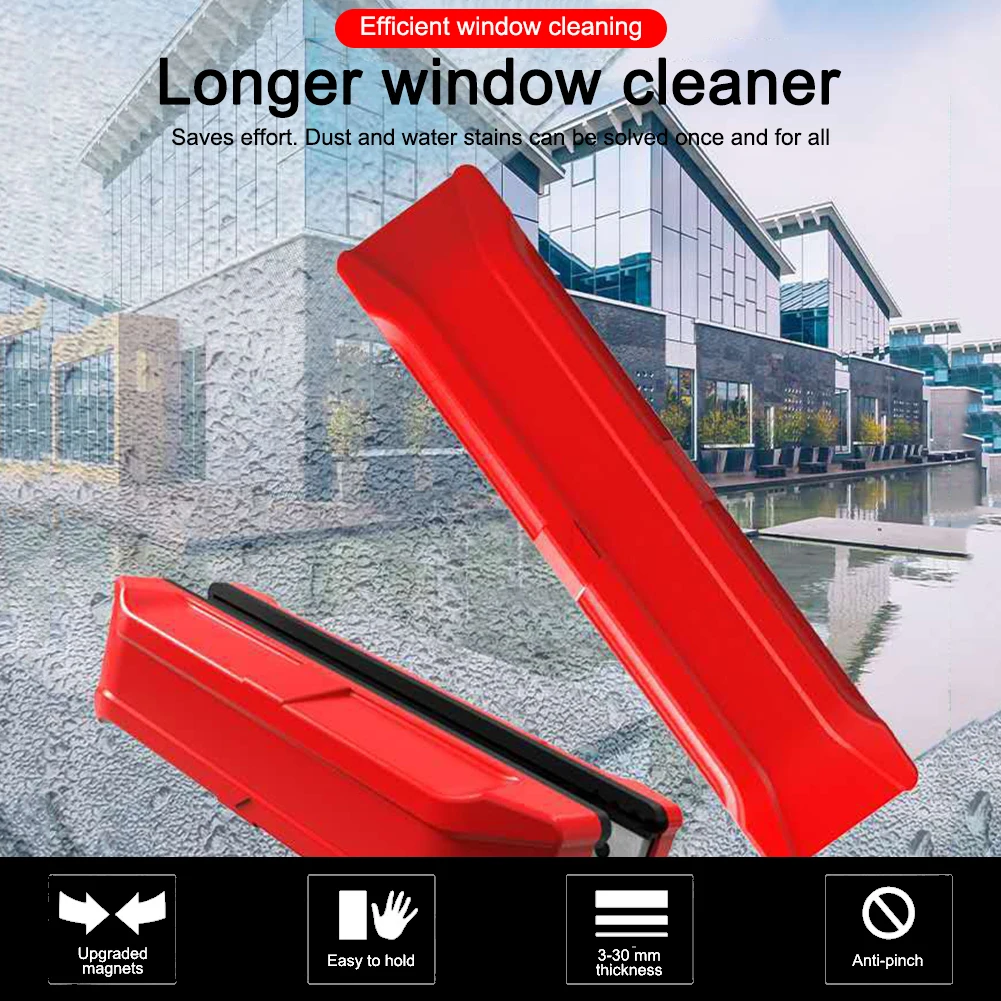 

New Creative Long Magnetic Window Glass Cleaner Brush Household Wash Window Wiper Magnet Glass Cleaner Home cleaning Tools