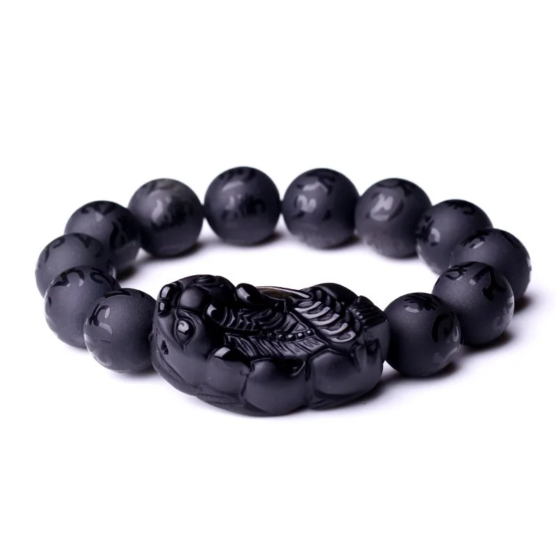 Модный бутиковый браслет из натурального обсидиана браслеты камня уникальные