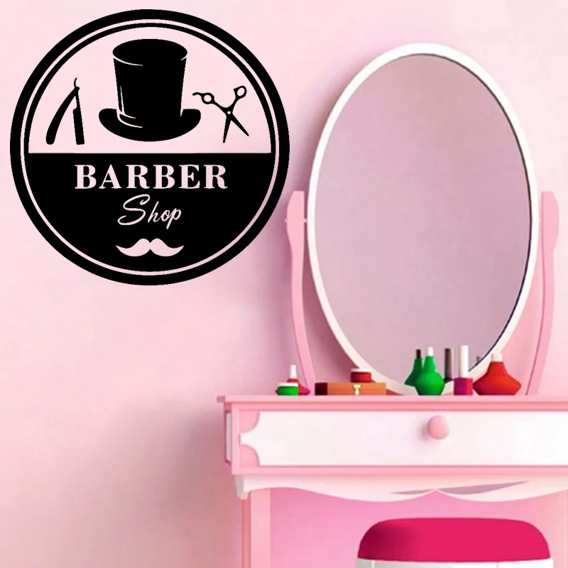 

Scissors Razor Wall Sticker Hair Salon Decal Barbershop Wall Decoration Beard Haircut Hairdressing Barber Art Mural Removable