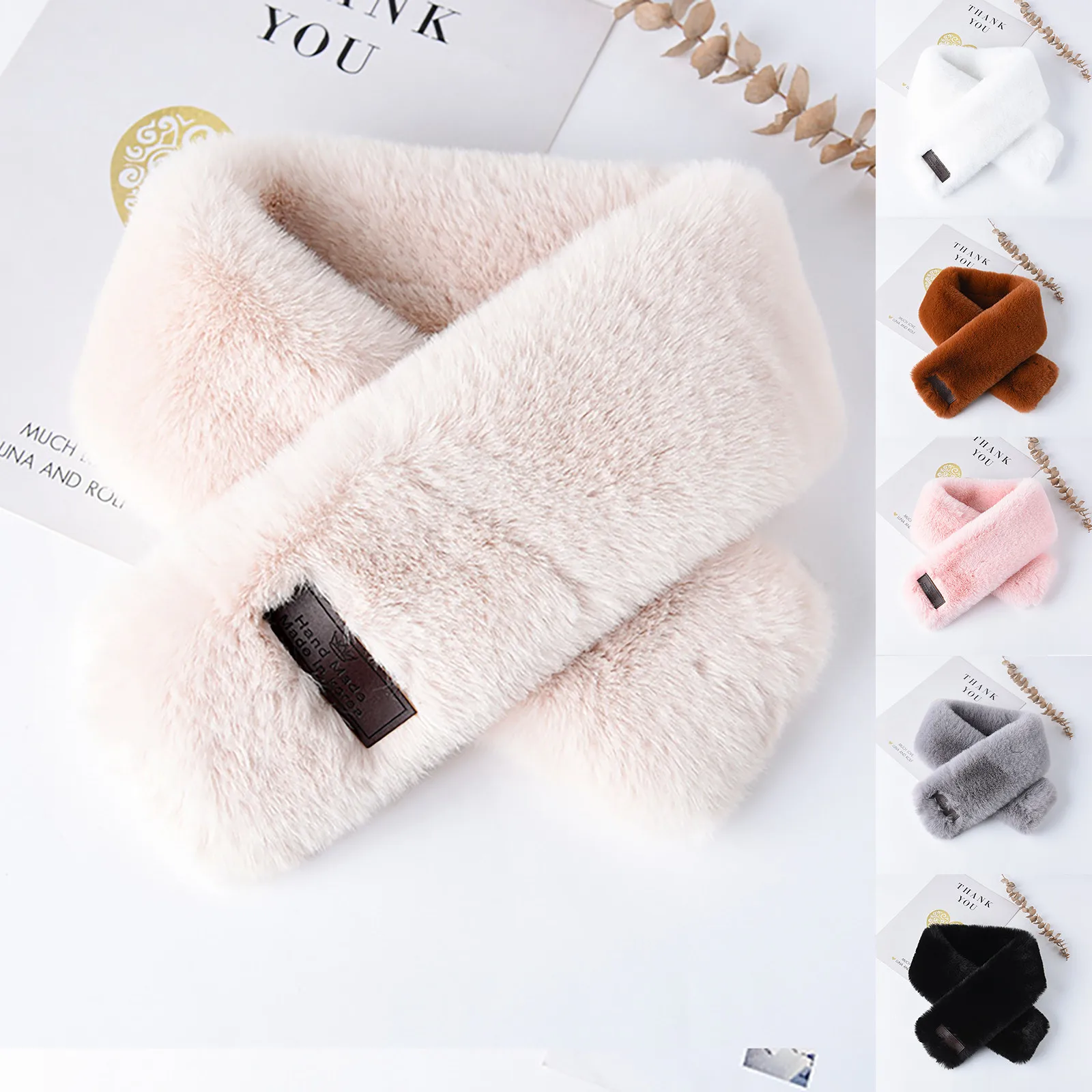 

Women Fashion Winter Faux Scarf Soild Neck Sleeve Outerwear Scarf Warm зимние шапки женские 2021