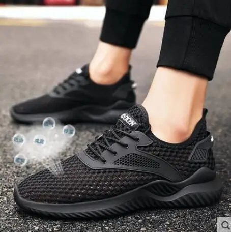 

2021 new men's shoes summer flying hollow casual shoes breathable tide shoes men's running shoes fashion sports shoes
