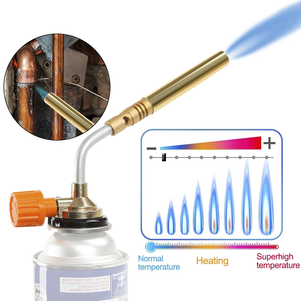 

Butane Burner Welding Gas Torch Flame Gun Brazing Flamethrower Outdoor Camping BBQ Portable Soldering Heat Gun Welding Equipment