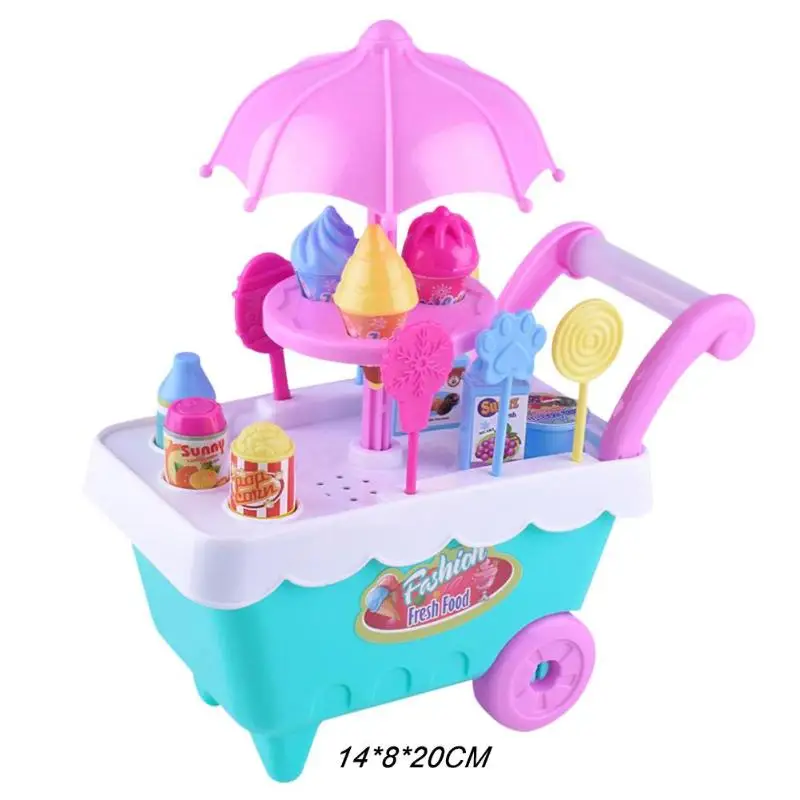Мини тележка для девочек магазин сладостей маленькие тележки мороженого детские