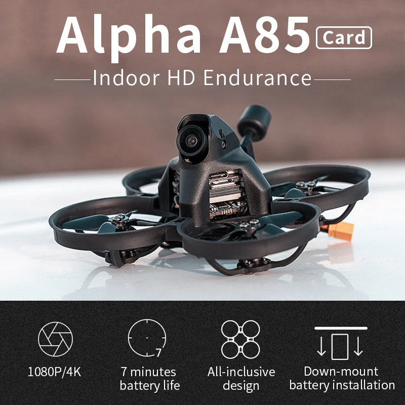 IFlight Alpha A85 HD Whoop FPV домашний Дрон BNF Caddx Nebula цифровая система/SucceX-D 20A F4 AIO / XING-E 1204 4500KV