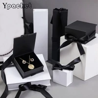 jewelrys organizer boxes ribbon engagement rings for earrings necklaces bracelet display watches jewelry set gift paper boxes