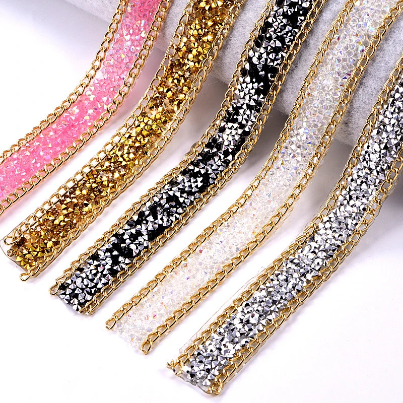 Chain Mesh Drill Adhesive Hot Damonds Lace Stick Rhinestone Patch DIY Handmade Sewing Gemstone Garment Accessories | Дом и сад