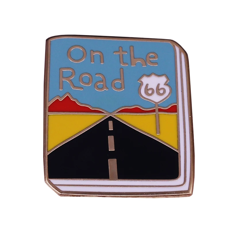 

On the Road Book Pin