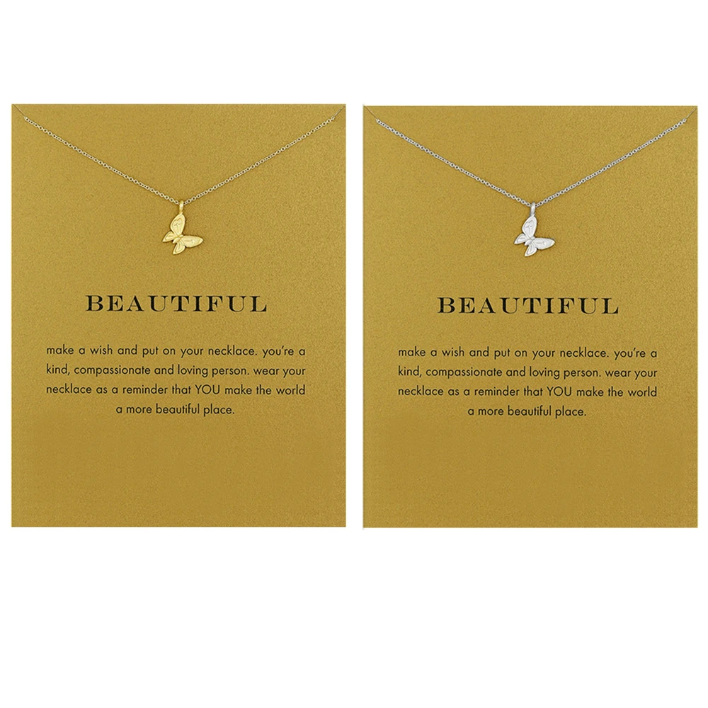 Кулон в форме бабочки Милая подвеска банта для ожерелья поздравительной