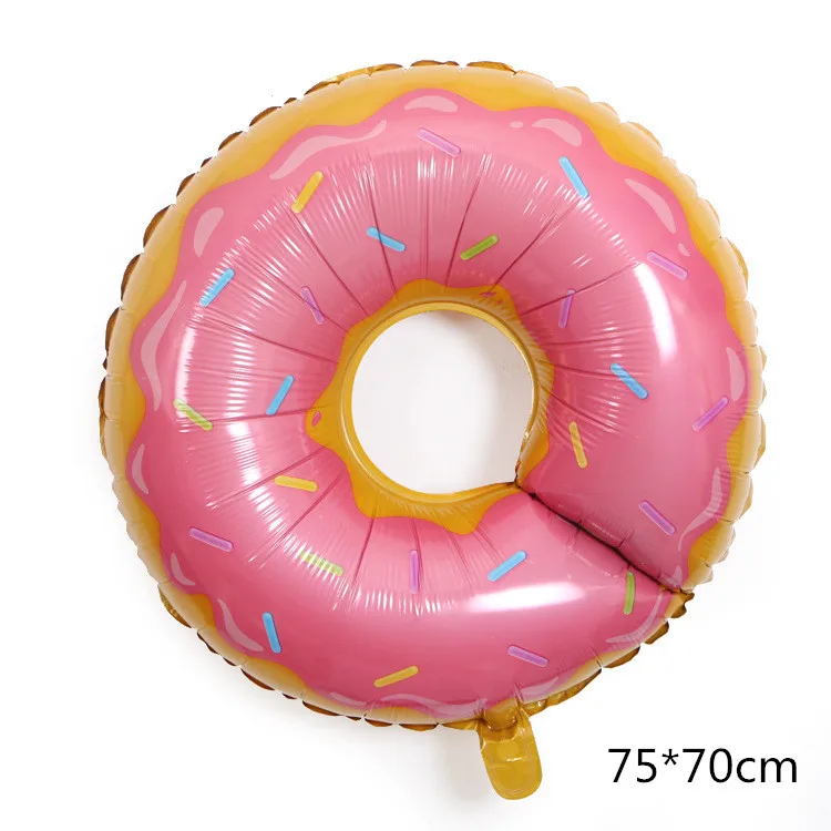 Большой сладкий Пончик Дизайн фольга Воздушные шары розовый для летней