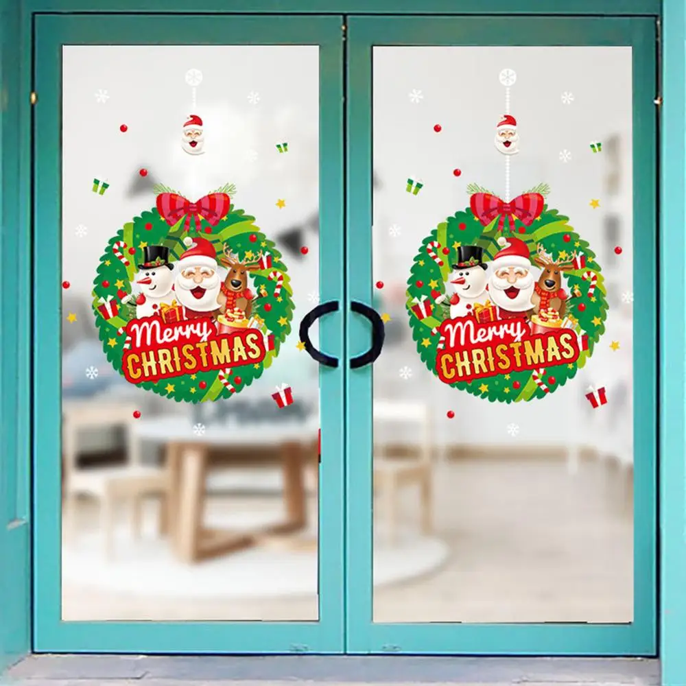 Рождественский Санта шар безделушка Подарочная Наклейка на стену наклейка