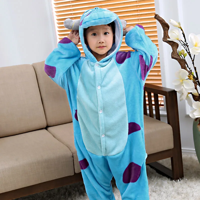 Пижамы Monsters Inc. Sulley детские пижамы с животными для мальчиков и девочек Мультяшные