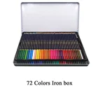 Карандаши акварельные цветные, 72 цвета, в железной коробке