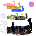 Автоматический пузырьковый пистолет Gatling для свадьбы, детская игрушка, подарок на день рождения, уличная игрушка, электрическая пузырьковая машина, лето