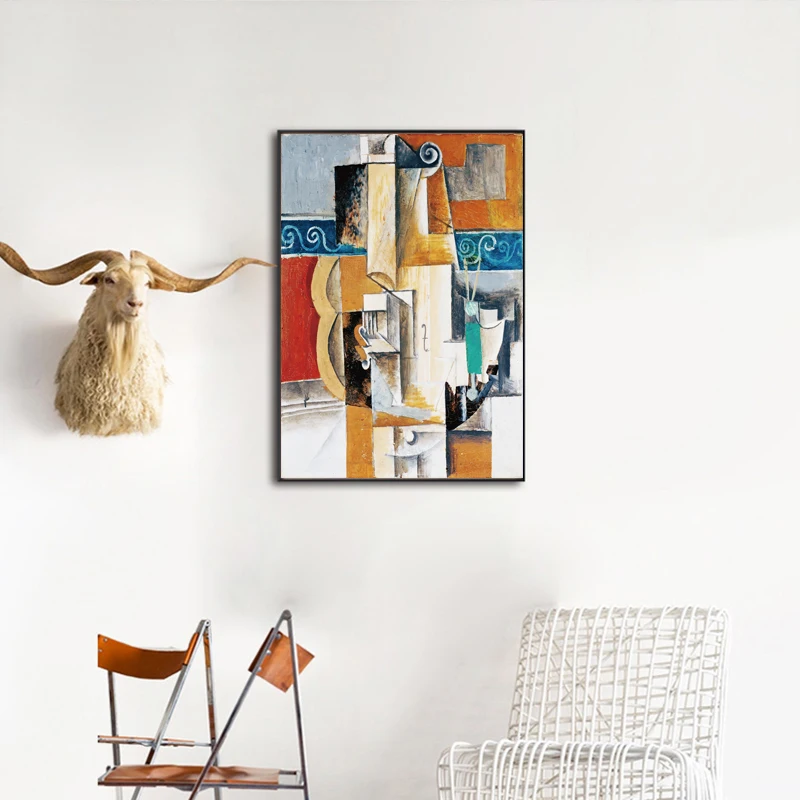 Пикассо всемирно известная абстрактная гитара Картина на холсте постеры и