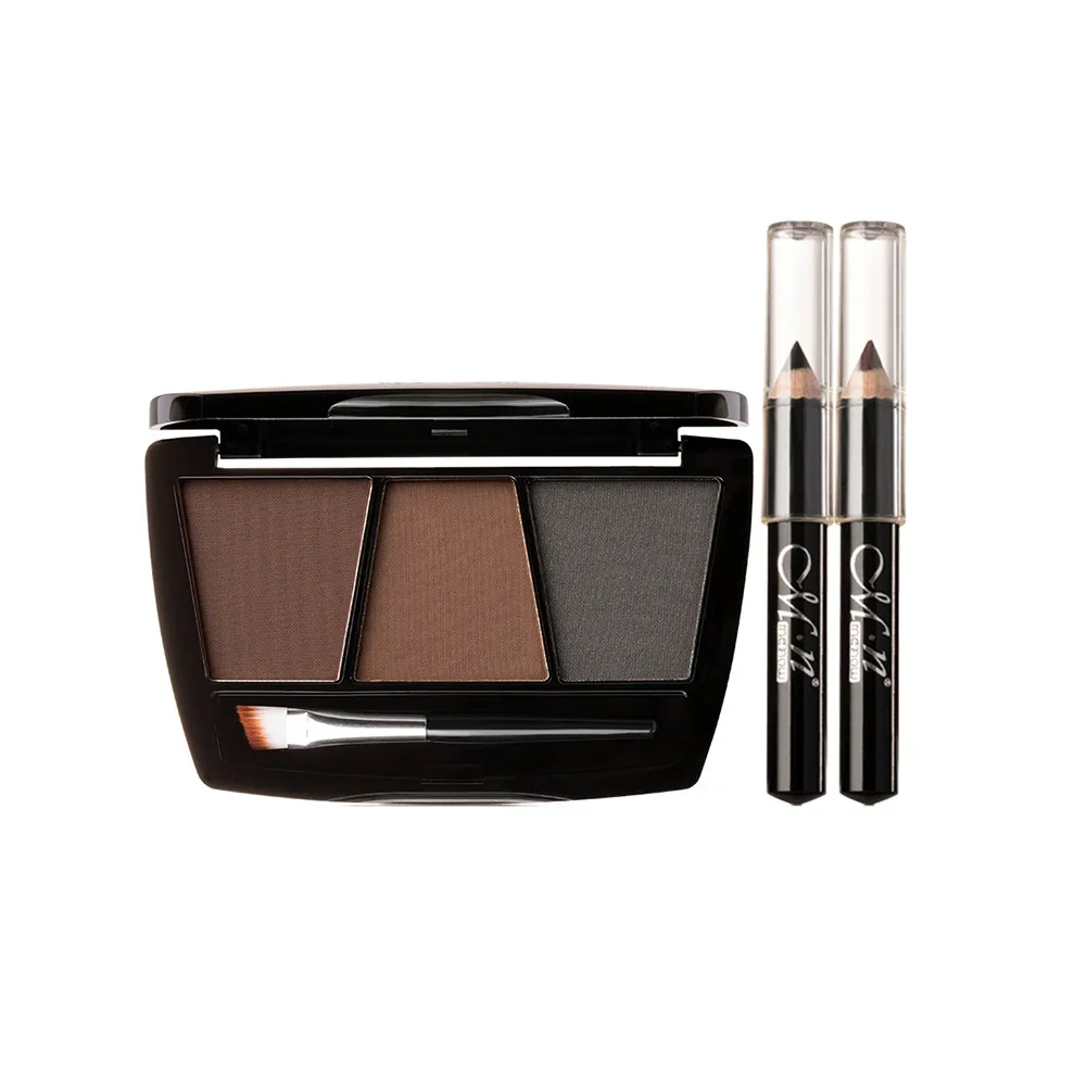 Пудра для бровей 3 цвета макияж натуральные коричневые карандаши 3D тени набор