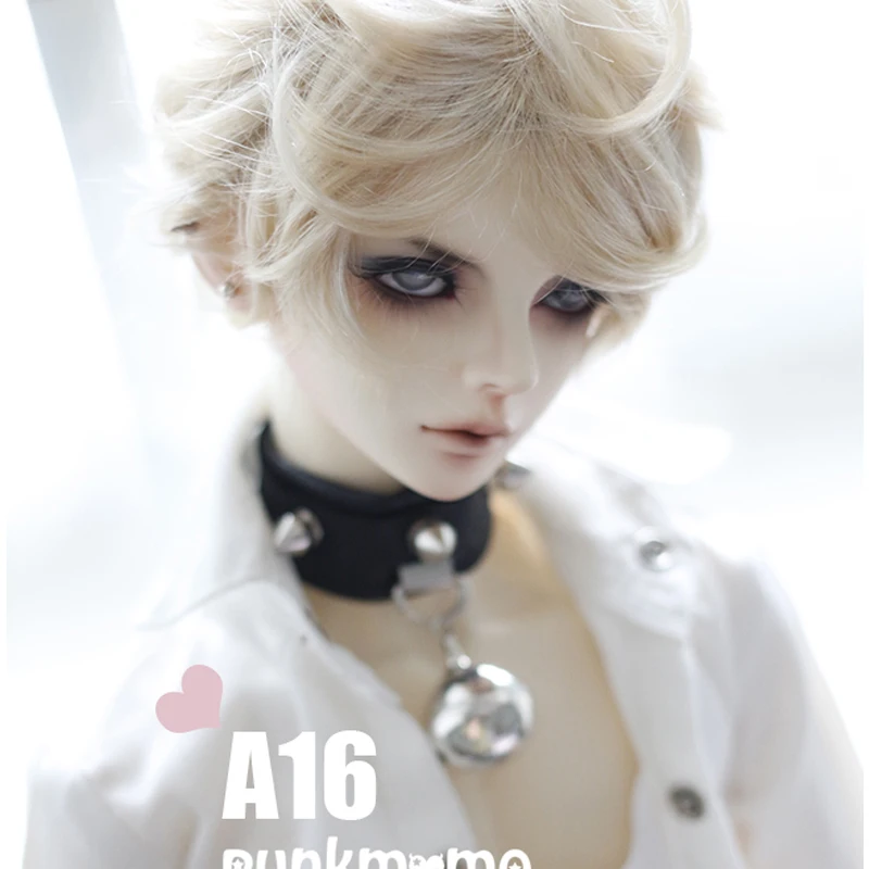 

BJD Doll Wig Short micro curl wig for 1/3 MDD UNCLE 8-9inch 2 colours Superior quality mohair Wig Doll accessories