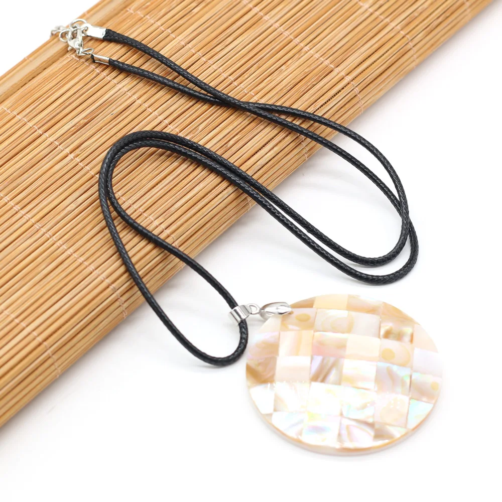

High Quality Natural Sea Shell Pendant Necklace for Women Men Polish Shell Necklace Choker Jewelry Wedding Party Gift