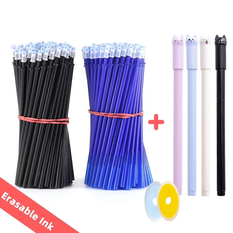 

25pcs/set Erasable Gel Pen Refills Rod 0.5mm Washable Handle Magic Erasable Pen for School Pen Writing Tools Kawaii Stationery