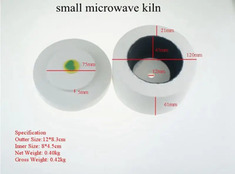 Small microwave kiln Arts crafts sewing DIY jewelry manual making large microwave kiln set fusing glass kilns for ceramic accessories tools supplies - Цвет: Small microwave kiln