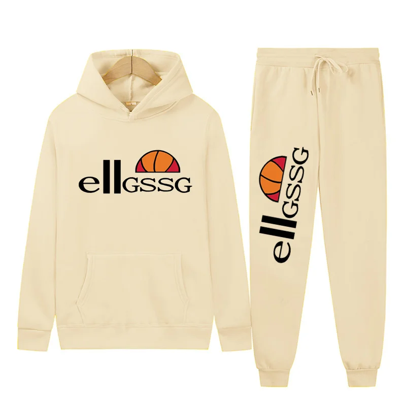 

EIIGSSG brand men's suit hoodie + sweatpants suit fleece hoodie printing men's and women's sportswear spring and autumn suit