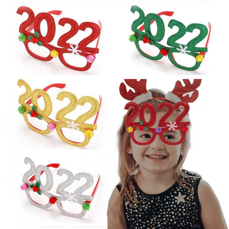 

Photo Props Party Supplies Adult Children Gifts New Year Christmas Glasse Frame Christmas Decorations 2022 Christmas Decorations