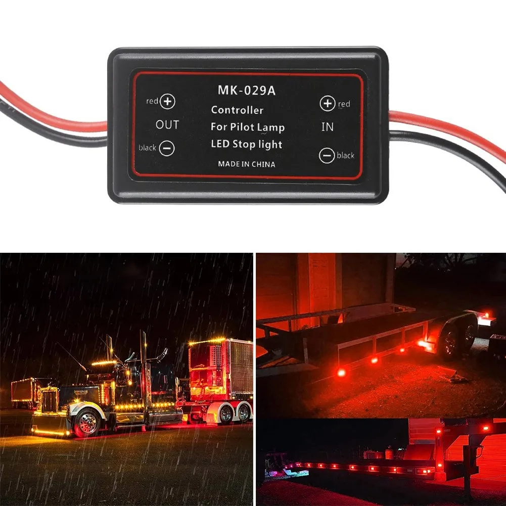 

1pc Car Exterior Parts Brake Lights Controller Box Flasher Module Taillight Strobe MK-029A IP65 Controller Parts High Quality