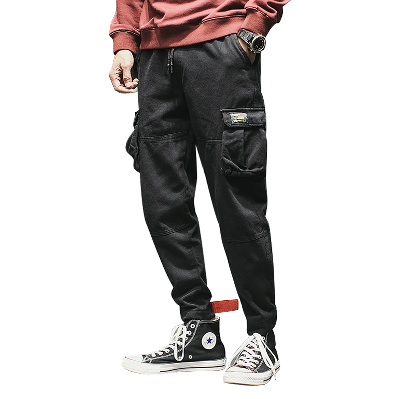 Мужская Уличная одежда брюки Joogers с карманами весенне осенние хлопковые