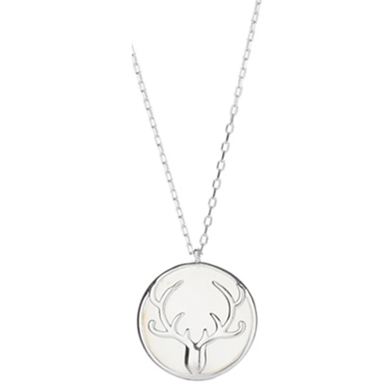 

925 Sterling Silver Necklace Pendant For Women Japanese Pearl Shell Elk Necklace High Quality Silver 925 Jewelry Pendant